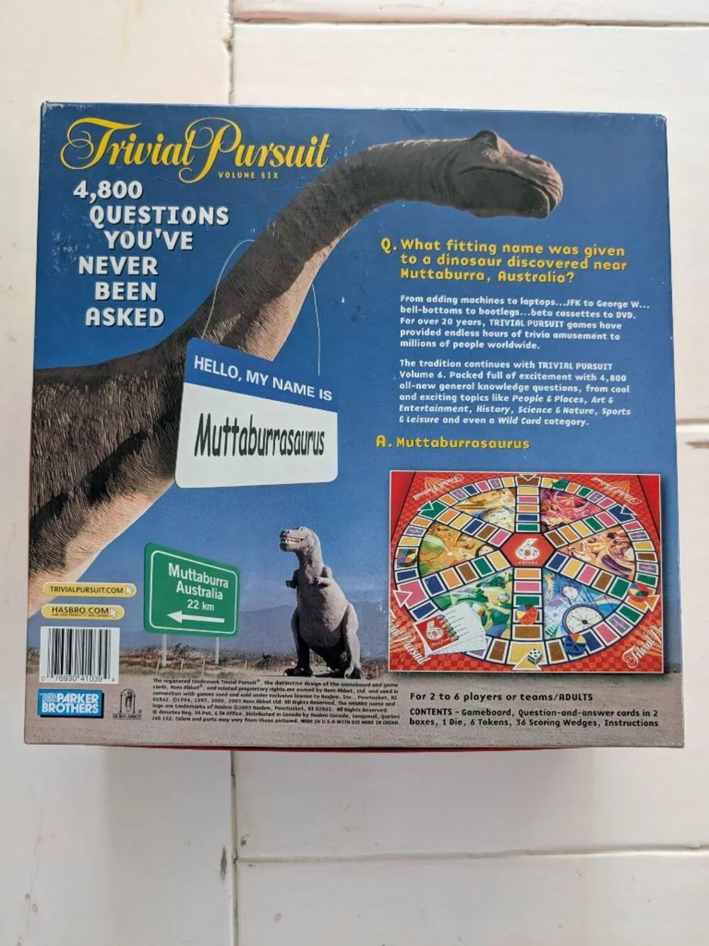 VTG 2003 Trivial Pursuit Volume 6 4800 Questions Parker Brothers Complete
